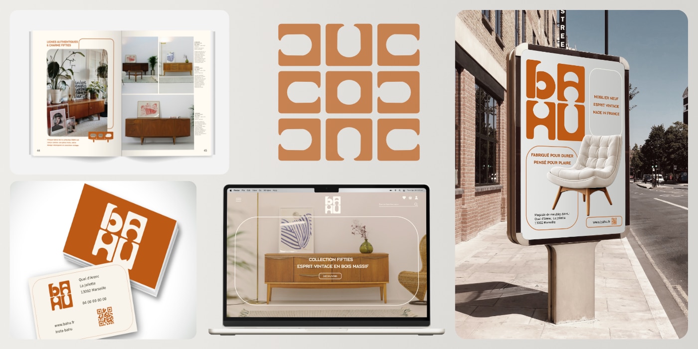 Mood board BAHU - Branding Marque BAHU - Mijie Design - Johanne Miet